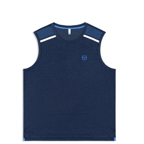 Sergio Tacchini Attivo Damarindo Tank- Maritime Blue Size Small - Picture 1 of 8